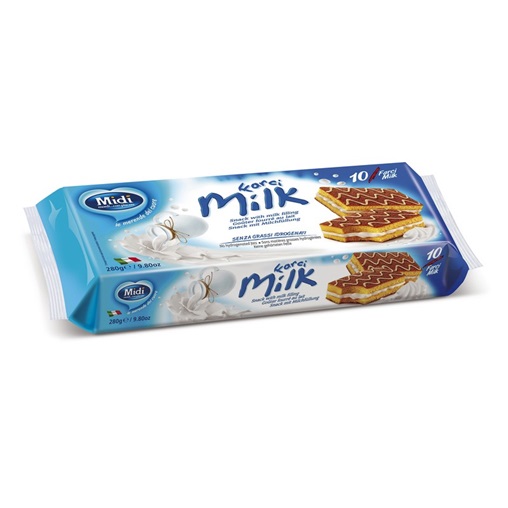 MIDI TÖLTÖTT PISKÓTASZELET 10X28G TEJES