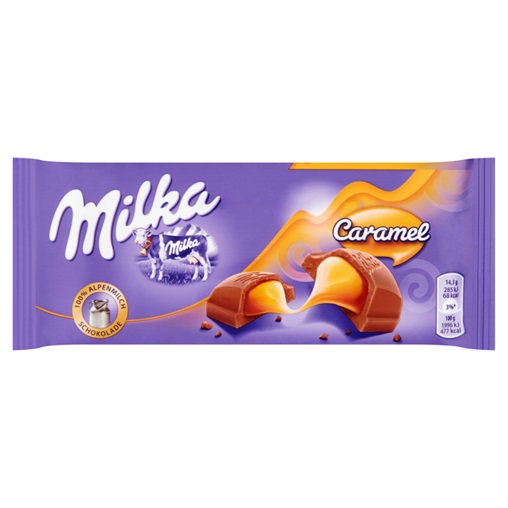 MILKA TÁBLÁS CSOKI 100G FOLY. KARAMELL TT. MILKA TÁBLÁS CSOKI 100G FOLY. KARAMELL TT.