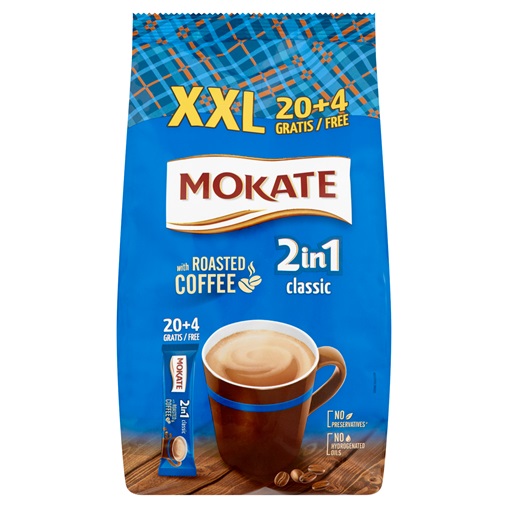 MOKATE 2IN1 INSTANT KÁVÉ (20+4X14G) 336G XXL CLASSIC MOKATE 2IN1 INSTANT KÁVÉ (20+4X14G) 336G XXL CLASSIC