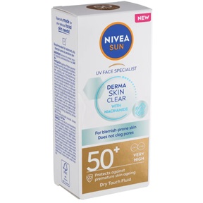 NIVEA SUN NAPOZÓ FLUID 40ML DERMA SKIN CLEAR F50+