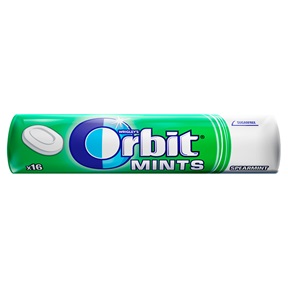 ORBIT MINTS CUKORMENTES CUKORKA 28G SPEARMINT