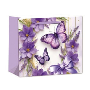 PAPÍRTASAK LILA LEPKE + VIRÁG 23X18 351071