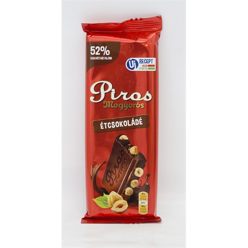 PIROS MOGYORÓS ÉTCSOKOLÁDÉ 80G PIROS MOGYORÓS ÉTCSOKOLÁDÉ 80G