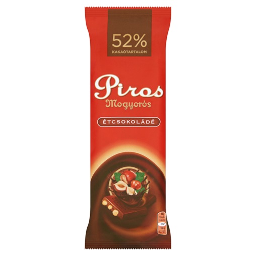 PIROS MOGYORÓS ÉTCSOKOLÁDÉ 80G PIROS MOGYORÓS ÉTCSOKOLÁDÉ 80G
