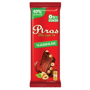 PIROS MOGYORÓS HCN TEJCSOKOLÁDÉ 80G PIROS MOGYORÓS HCN TEJCSOKOLÁDÉ 80G