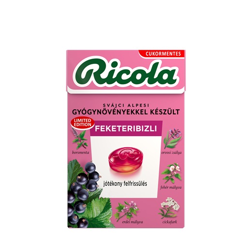RICOLA SVÁJCI GYÓGYNÖVÉNY CUKORKA 40G FEKETERIBIZLI RICOLA SVÁJCI GYÓGYNÖVÉNY CUKORKA 40G FEKETERIBIZLI