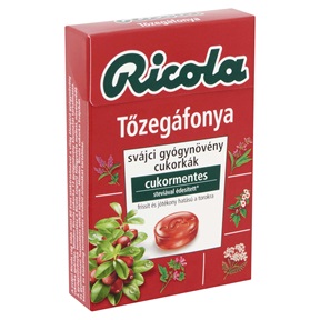 RICOLA SVÁJCI GYÓGYNÖVÉNY CUKORKA 40G TŐZEGÁFONYA RICOLA SVÁJCI GYÓGYNÖVÉNY CUKORKA 40G TŐZEGÁFONYA