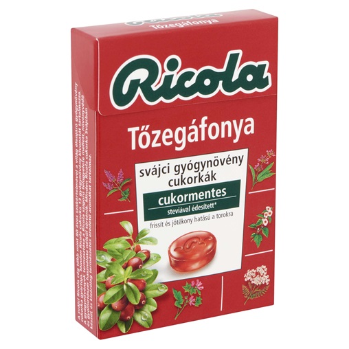 RICOLA SVÁJCI GYÓGYNÖVÉNY CUKORKA 40G TŐZEGÁFONYA RICOLA SVÁJCI GYÓGYNÖVÉNY CUKORKA 40G TŐZEGÁFONYA