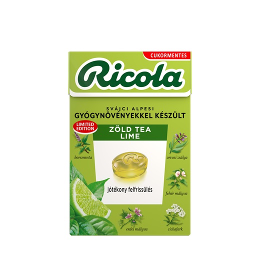 RICOLA SVÁJCI GYÓGYNÖVÉNY CUKORKA 40G ZÖLD TEA-LIME RICOLA SVÁJCI GYÓGYNÖVÉNY CUKORKA 40G ZÖLD TEA-LIME
