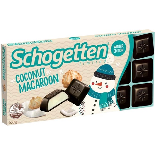 SCHOGETTEN TÁBLÁS ÉTCSOKI 100G COCONUT MACAROON / KÓKUSZ MACARON SCHOGETTEN TÁBLÁS ÉTCSOKI 100G COCONUT MACAROON / KÓKUSZ MACARON