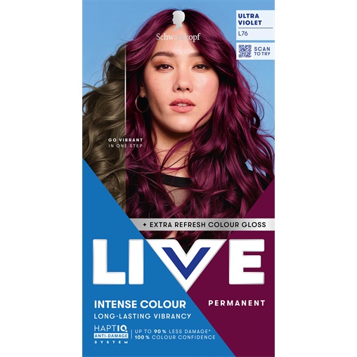 SCHWARZKOPF LIVE COLOR HAJFESTÉK L76 - ULTRA IBOLYA