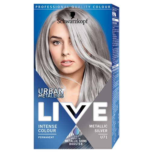 SCHWARZKOPF LIVE COLOR HAJFESTÉK U71 - EZÜST METÁL - Dél-100 nagyker áruház