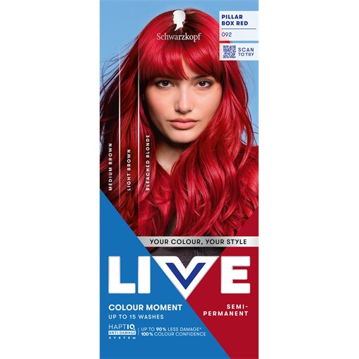 SCHWARZKOPF LIVE COLOR HAJSZÍNEZŐ 092 - LÁNGOLÓ VÖRÖS