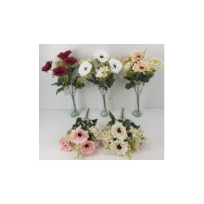 SELYEMVIRÁG GERBERA / MINI VIRÁG CSOKOR 40CM 24547 SELYEMVIRÁG GERBERA / MINI VIRÁG CSOKOR 40CM 24547