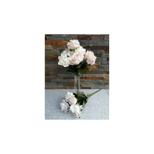 SELYEMVIRÁG RÓZSA / HORTENZIA CSOKOR 6 ÁGÚ 29CM 24386 SELYEMVIRÁG RÓZSA / HORTENZIA CSOKOR 6 ÁGÚ 29CM 24386