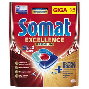 SOMAT MOSOGATÓGÉP TABLETTA ZACSK. 54DB-OS EXCELLENCE PREMIUM 5IN1 SOMAT MOSOGATÓGÉP TABLETTA ZACSK. 54DB-OS EXCELLENCE PREMIUM 5IN1