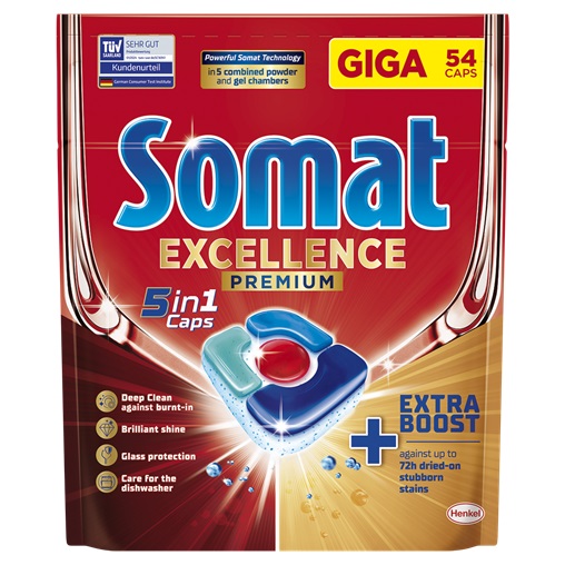 SOMAT MOSOGATÓGÉP TABLETTA ZACSK. 54DB-OS EXCELLENCE PREMIUM 5IN1 SOMAT MOSOGATÓGÉP TABLETTA ZACSK. 54DB-OS EXCELLENCE PREMIUM 5IN1