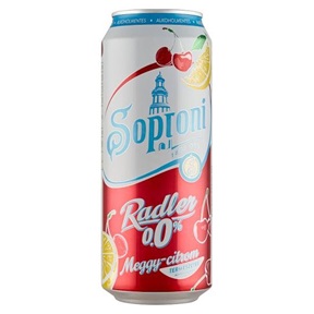 SOPRONI SÖR 0,0% 0,5L RADLER DOBOZOS MEGGY-CITROM DRS