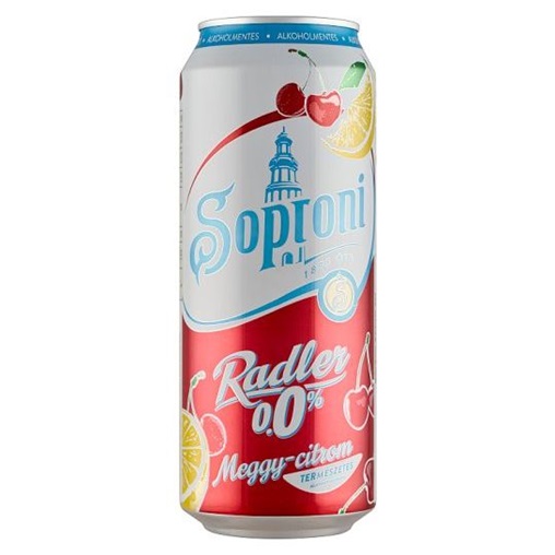 SOPRONI SÖR 0,0% 0,5L RADLER DOBOZOS MEGGY-CITROM DRS