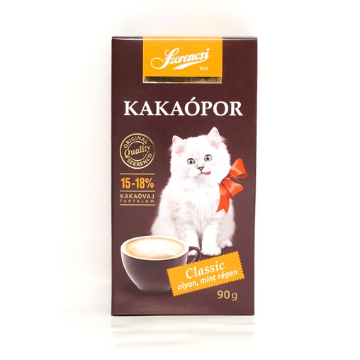 SZERENCSI KAKAÓPOR 90G CLASSIC ZSÍRSZEGÉNY 15-18%