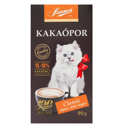 SZERENCSI KAKAÓPOR 90G CLASSIC ZSÍRSZEGÉNY 15-18%