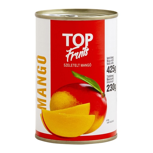 TOP FRUITS MANGÓ KONZERV 230G/425G SZELETELT