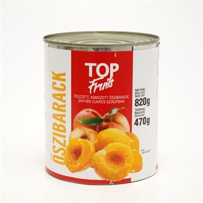 TOP FRUITS ŐSZIBARACK KONZERV 470G/825G HÁMOZOTT-FELEZETT TOP FRUITS ŐSZIBARACK KONZERV 470G/825G HÁMOZOTT-FELEZETT