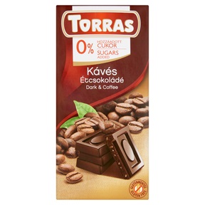 TORRAS DIABETIKUS TÁBLÁS ÉTCSOKI 75G KÁVÉS