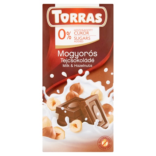 TORRAS DIABETIKUS TÁBLÁS TEJCSOKI 75G MOGYORÓS