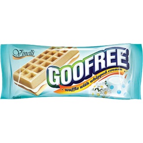 VINELLI GOOFREE TÖLTÖTT GOFRI 50G TEJSZÍNES VINELLI GOOFREE TÖLTÖTT GOFRI 50G TEJSZÍNES