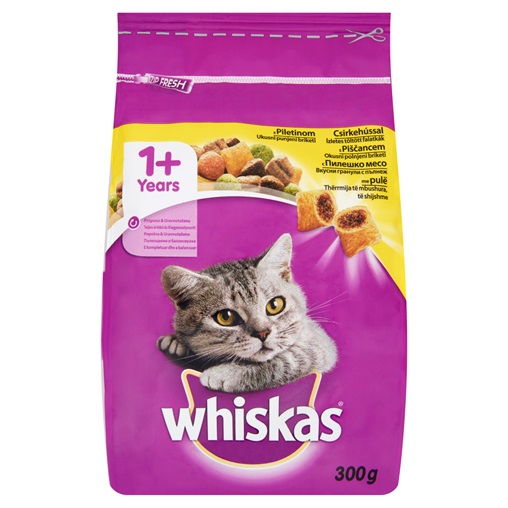 WHISKAS SZÁRAZ MACSKAELEDEL 300G CSIRKE WHISKAS SZÁRAZ MACSKAELEDEL 300G CSIRKE