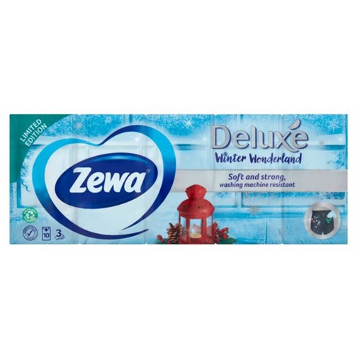 ZEWA PAPÍRZSEBKENDŐ 3RTG 10X10DB DELUXE ILLATMENTES / WINTER COMFORT CS-RA