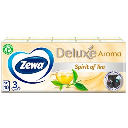 ZEWA PAPÍRZSEBKENDŐ 3RTG 10X10DB DELUXE SPIRIT OF TEA CS-RA ZEWA PAPÍRZSEBKENDŐ 3RTG 10X10DB DELUXE SPIRIT OF TEA CS-RA